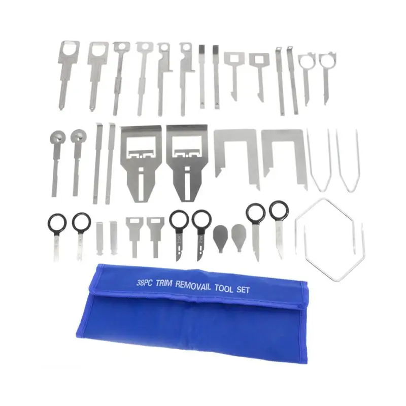 

38 PCS/Set Car Radio CD Player Removal Tool Set for Volkswagen Audi Mercedes Porsche Ford Citroen Car Disassembly Tool