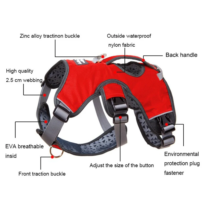 Новый братец кошка собака Harn Walk жилет для больших Dogsdog Harness собак красный|Собачьи