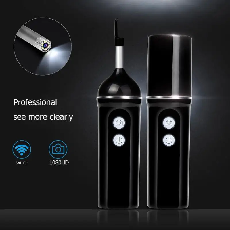 Visual WiFi Ear Endoscope Diagnostic Tool Ear Cleaner for Android for Apple Computer Camera Ear Pick 2.0MP with 6 LED Dropship