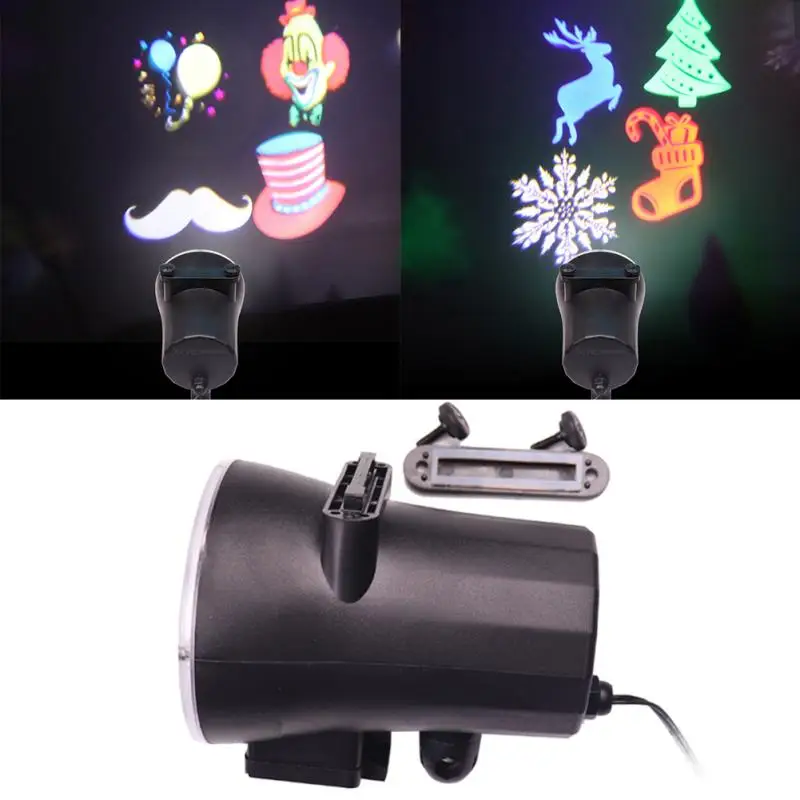 

12 Patterns Christmas Snowflake Star Snow Projector Outdoor LED Waterproof Disco Lights Home Garden Indoor New Year Decoration