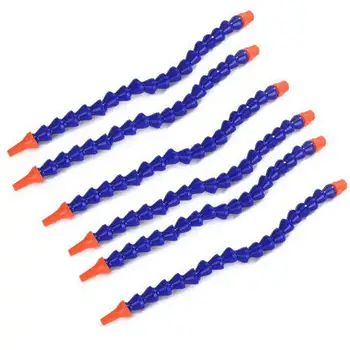 

AsyPets 6pcs 300mm Flexible Oil Coolant Hose Mayitr Light 1/4 Plastic Round Nozzle Water Oil Coolant Pipes For Water Cooling