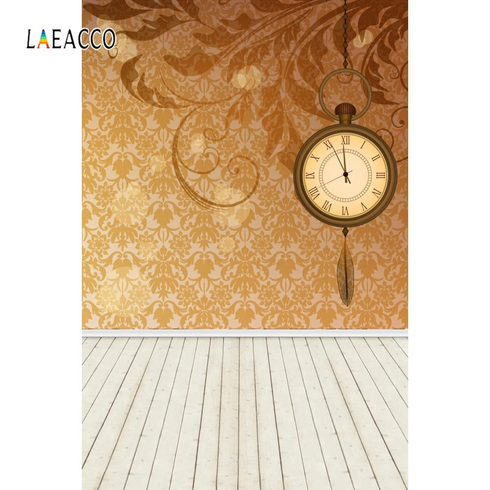 Laeacco деревянная доска часы карта фон экран фотографии фоны фотосессия