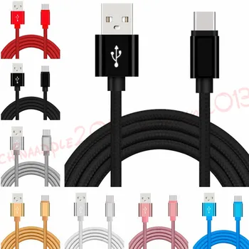 

1m 2 m 3m Fabric Alloy usb cables for samsung s7 s8 s9 note 8 htc free shipping