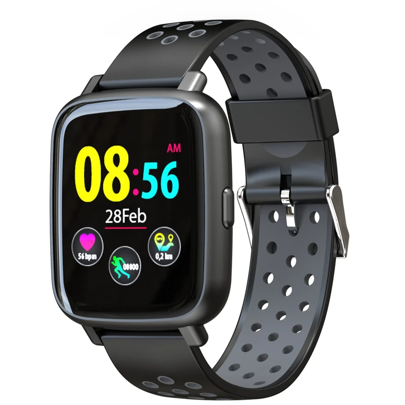 

1.44" Color Screen Blood Pressure Oxygen Heart Rate Monitor IP68 Waterproof Sport Watch Band Health Wristband Health Care Gift