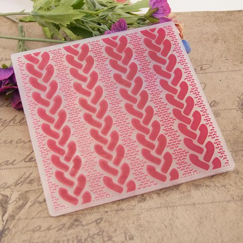 

Embossing Folders DIY Scrapbooking Plastic Embossing Template Folder Stencil for Album Card Fondant Cake Decorating Tools