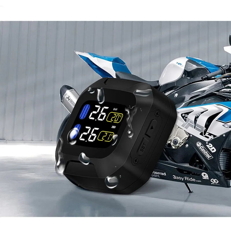 TPMS Датчик шин мотоцикла Беспроводная система контроля давления в шинах TPMS Moto внутренний/внешний датчик lcd дисплей