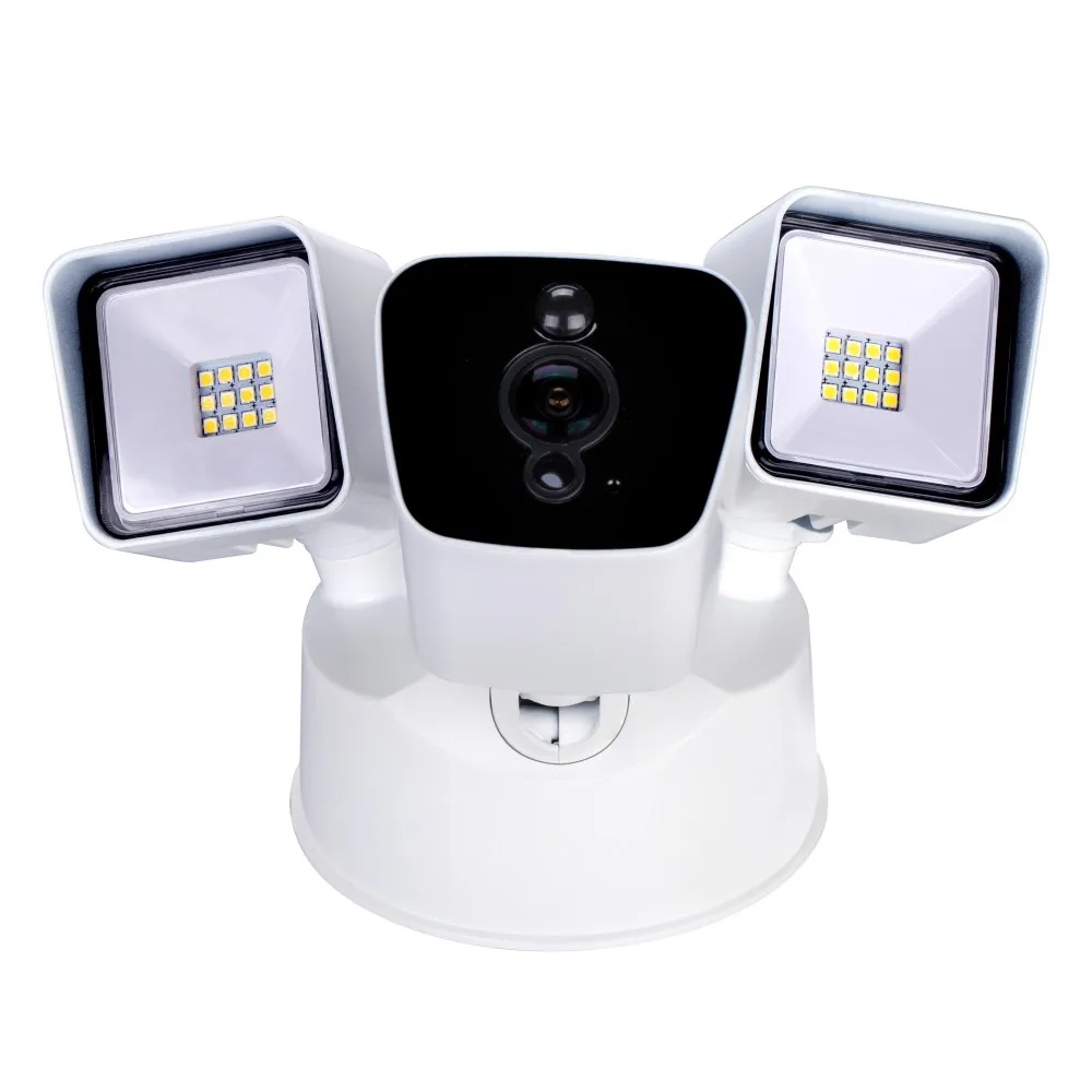 

1080P Wifi Floodlight HD Camcorder with PIR Motion Sensor & High Power SMD LED Floodlight Free APP for Outdoor Waterproof IP55
