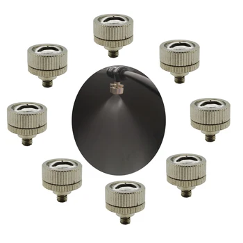 

F286 Mist Brass Nozzle 120 Degree Spray Angle for Greenhouse Garden Landscaping Dust Control Outdoor Cooling System