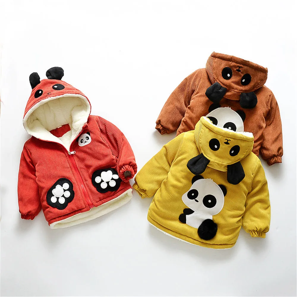 Toddler Infant Baby Boy Girl Cartoon Long Sleeve Hoodie Winter Warm Clothes Coat 