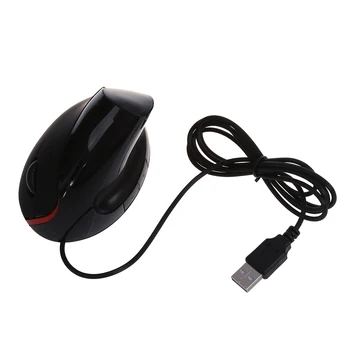 

USB Mouse Vertical Ergonomic Vertical Mouse 1000 DPI LED for PC Computer Black