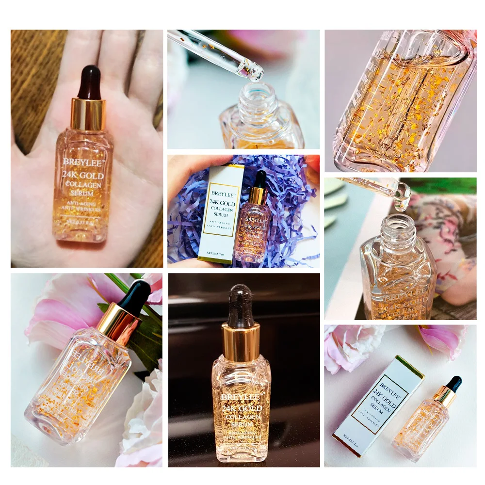 Breylee 24k Gold Serum Collagen Essence Anti-aging Remove Wrinkles Face Skin Care Lifting Firming Whitening Repairing Serum 15ml Breylee 24k Gold Serum Collagen Essence Anti-aging Remove Wrinkles Face Skin Care Lifting Firming Whitening Repairing Serum 15ml