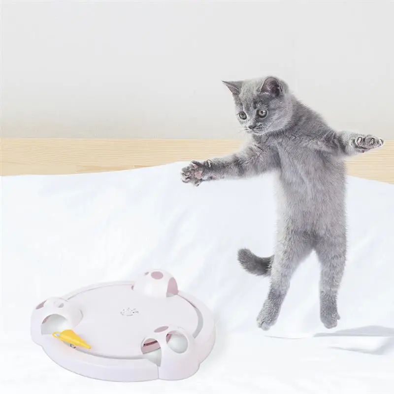 

Toys For Cats Interactive Cat Training Toy Games For Cats Mouse Goods Single Layer Plate Turntable Cat Supplies
