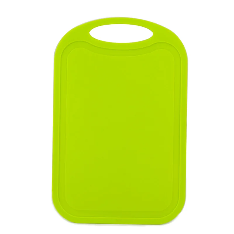 

Hot Plastic Chopping Block Meat Vegetable Cutting Board Non-Slip Anti Overflow With Hang Hole Chopping Board Green