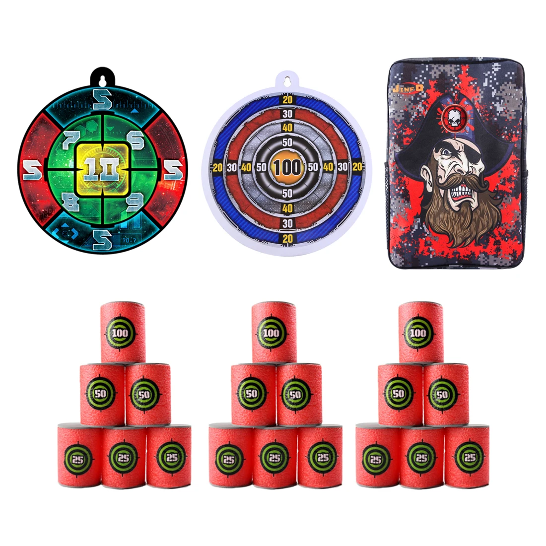 

6in1 Soft Bullet Dart Target +6Pcs Soft Bullet Target Dart Soft Bullet Target for Nerf N-strike Elite Blaster Kid Toy +Tactical