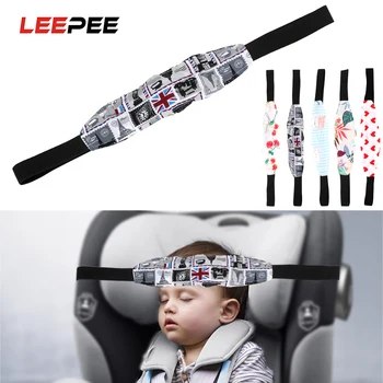 

LEEPEE Child Car Safety Seat Head Fixing Auxiliary Cotton Belt Baby Pram Safety Seat Holder Belt Kids Sleep Head Support Holder