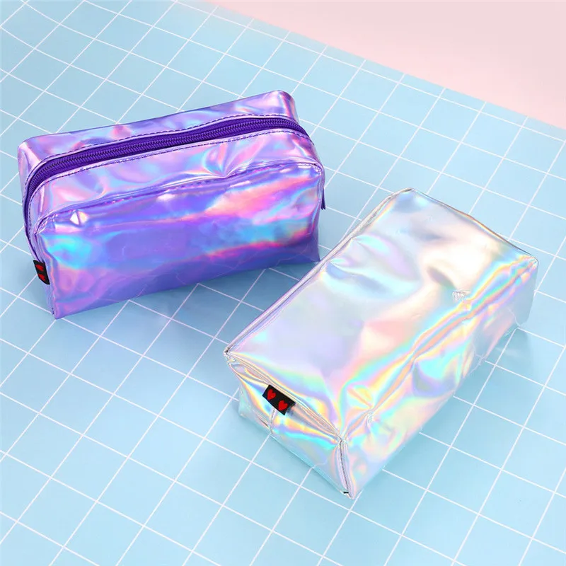 1 قطعة أزياء المرأة حقائب حقيبة مستحضرات تجميل مستحضرات تجميل ملونة حقيبة رائعة الترتر السفر ماكياج الحقيبة