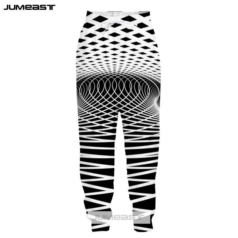 Jumeast Новое поступление 3D принт Вертиго дизайн мужские/женские брюки