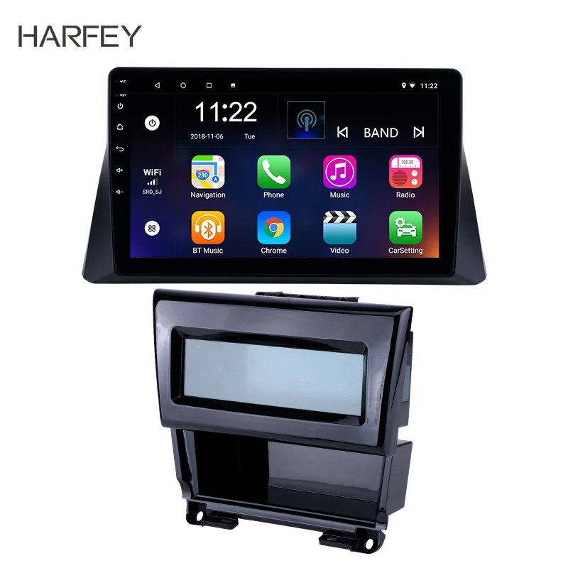 

Harfey 10.1 Inch 2Din Car Radio Head Unit Android 8.1 GPS Navi Multimedia Player For 2008-2012 Honda accord 8 Bluetooth WIFI SWC