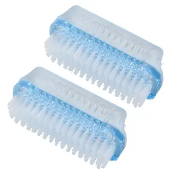 Billige 2 Stücke Nagel Pinsel Mini Durable Zwei-seitig Kunststoff Staub Pinsel Nagel Schrubben Pinsel Reinigung Pinsel Für Nail Art Salon Nagel Make-Up