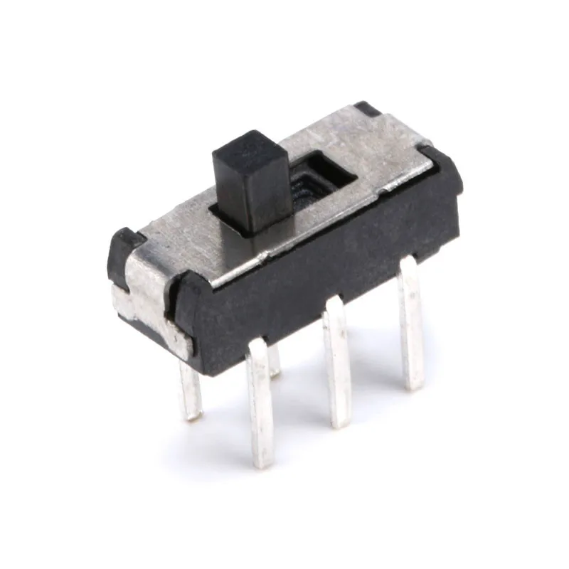 20PCS/Lot 6 Pin Slide Switch 2 Position Toggle Switch For PCB DPDT Vertical Switch Lever Switchs