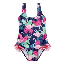 Одежда для купания для девочек; цельнокроеные летние купальные костюмы для маленьких детей; купальник с лебедями; одежда для серфинга и дайвинга