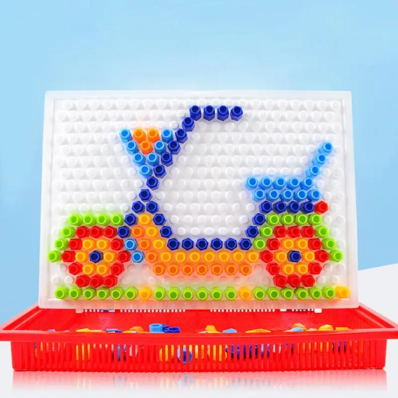 296 гриб ногтей 3D головоломки собрать игры DIY пластик Flashboard детские игрушки DIY развивающие игрушки