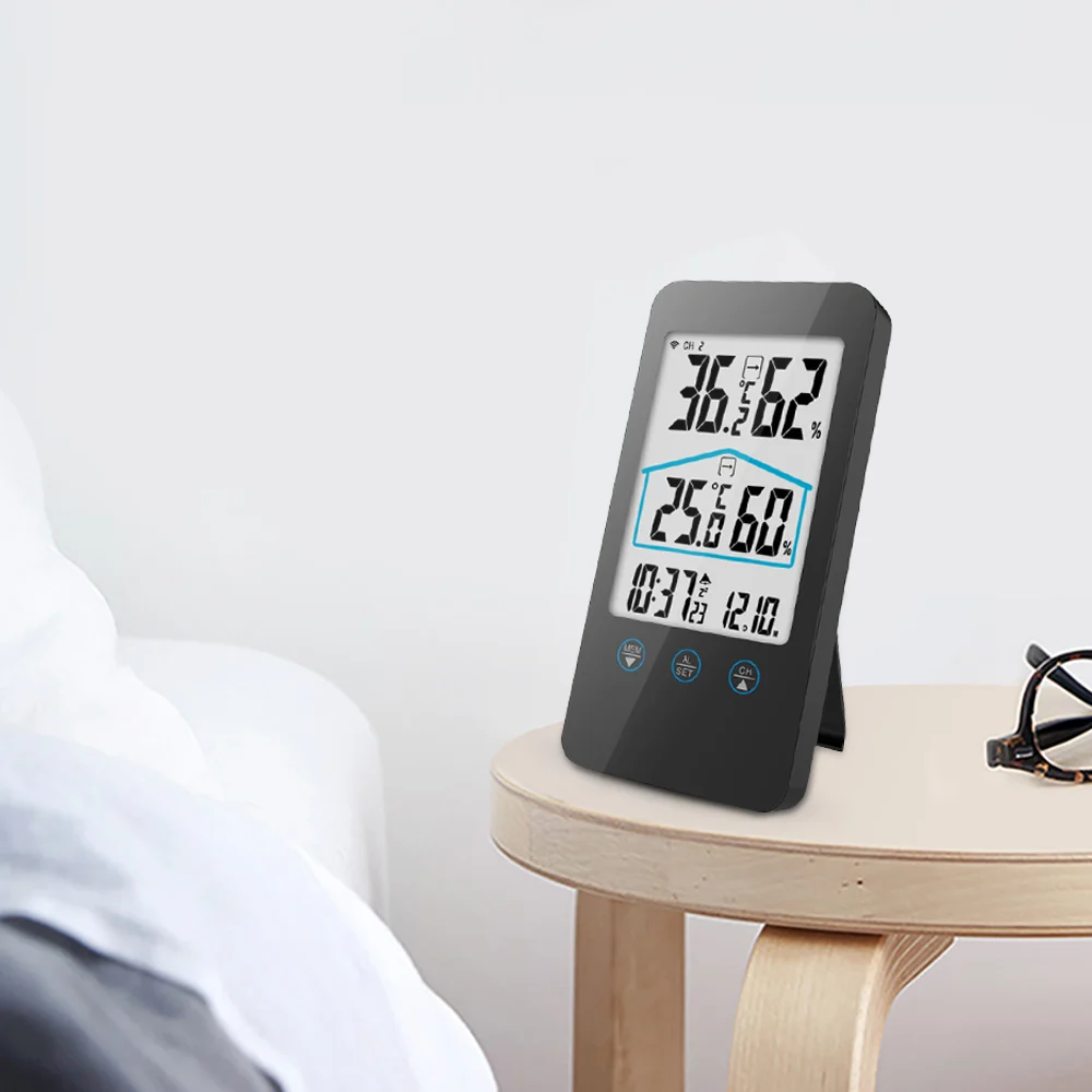 

Wireless LCD Digital Thermometer Hygrometer Weather Forecast Station Alarm Clock With Temperature Sensor Temperature Monitor