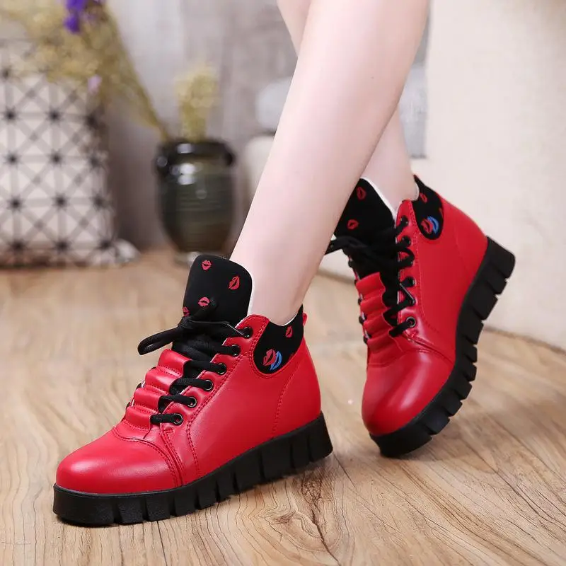 2018 Fashion High Top Winter Sneakers Women Shoes Casual