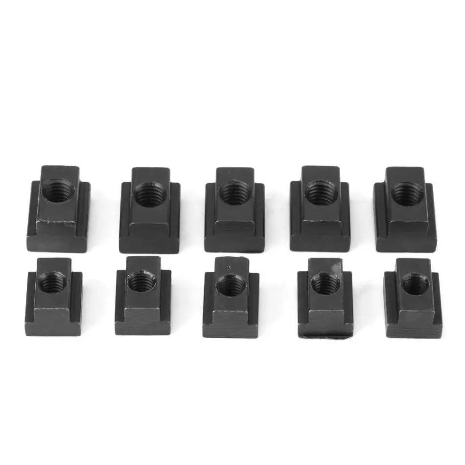 5x Black Oxide Finish T Slot Nuts Threads Fit Into T-slots In Machine Tool Table 