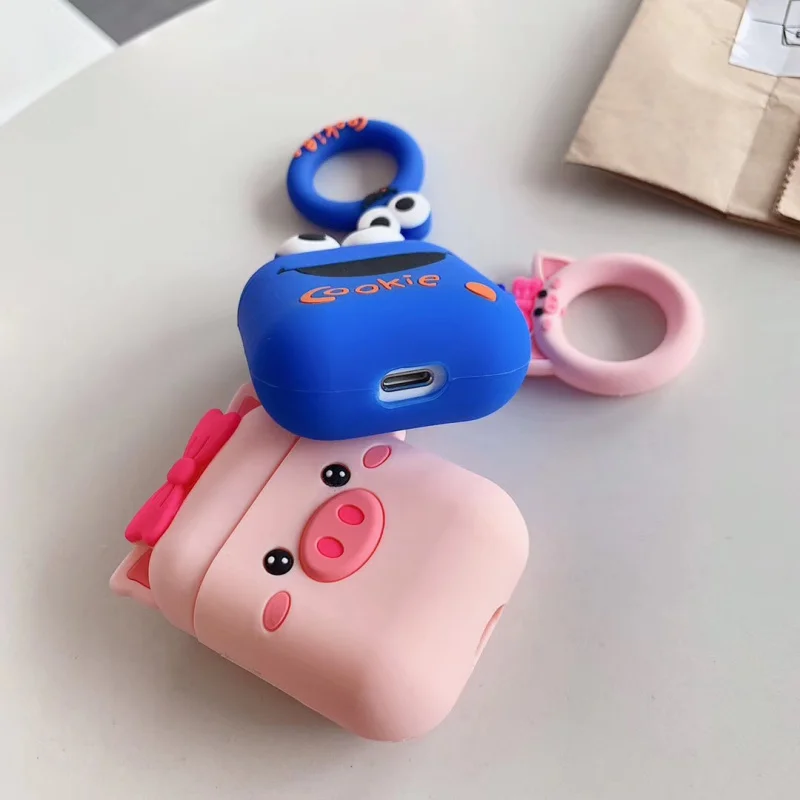 Cute 3D stereoscopic Cartoon small pig Cat For Apple AirPods 1/2 soft silicone Bluetooth Wireless Earphone Cases Silicone case
