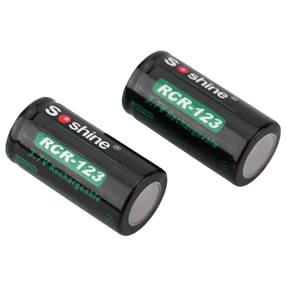 Soshine 2 шт RCR 123 16340 3 7 V 700mAh Защищенный Литий ионный аккумулятор для фонарика