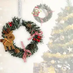 Случайный Рождественский венок Дерево Санта Снеговик Grand Tree Рождественский подарок Рождественский орнамент кулон для украшения дома