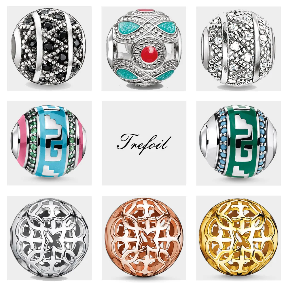 

DIY Beads Black Zig Zag Ethnic Ornament,2019 Fashion Silver Jewelry Trendy Gift For Women Men Fit Bracelets Beads for Beadwork