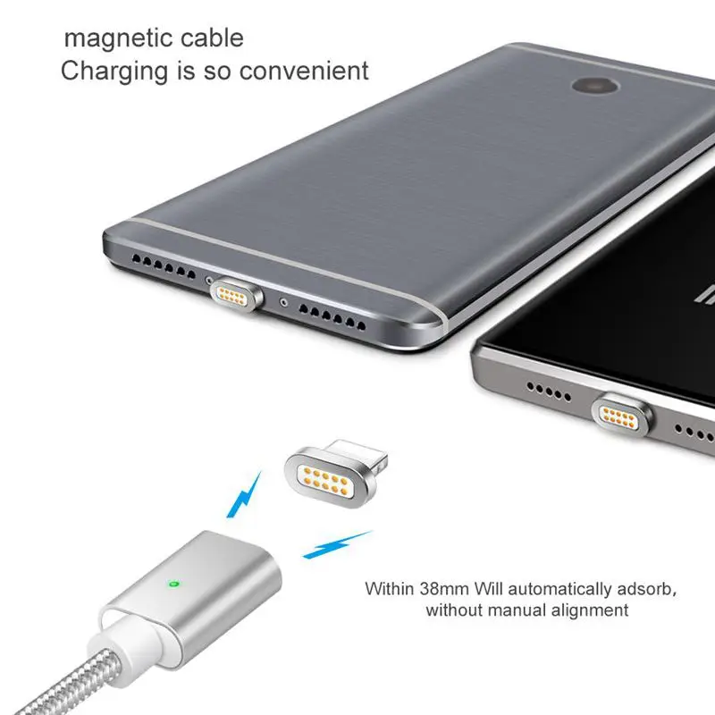 Sindvor Magnetic Charger Cable For iPhone 5 5s 6 6s 7 8 Plus X Phones Fast Charge Max 2.4A Nylon Magnet Charger Data Cables Wire