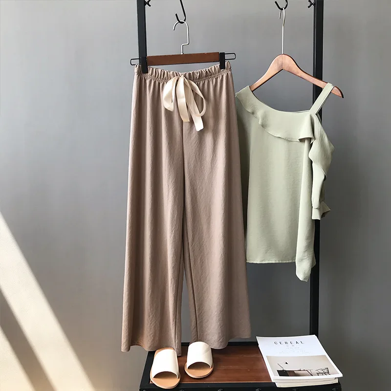 

3 Simple Design of Pure Cotton Material for Ms. British Wind Nine-minute Pants ming WS19T