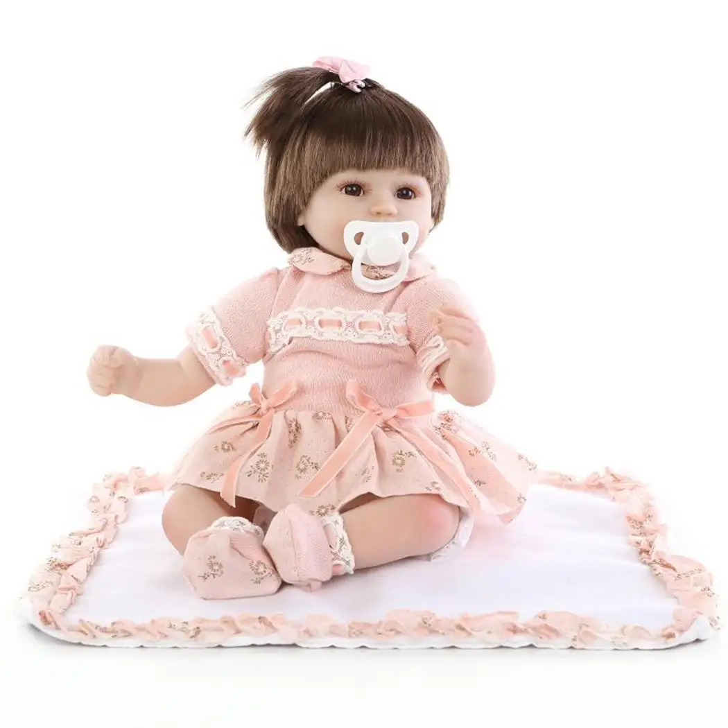 

Realistic Clothes Eyes White With Collectibles Opened Gift 4Years Baby Soft Kids Reborn Playmate Unisex Silicone 2 Doll