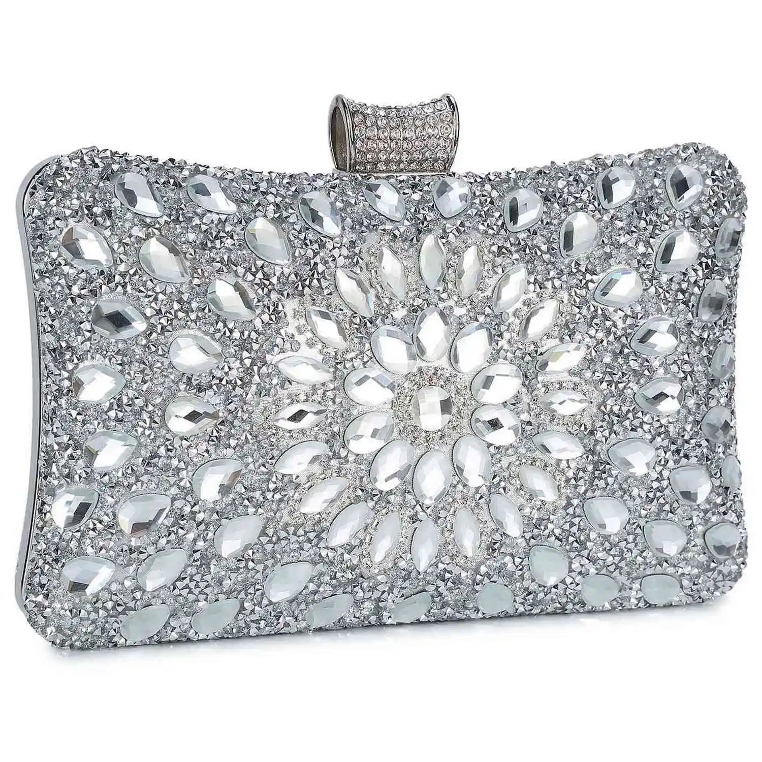 

ABDB-Evening Bags and Clutches for Women Crystal Clutch Beaded Rhinestone Purse Wedding Party Handbag