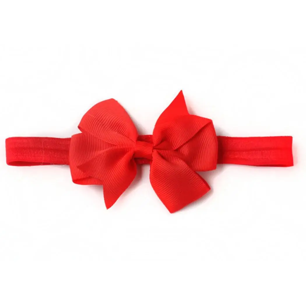 

18 Colors Sweet Elastic Headwear Bowknot Baby 19cm 7 5inch Hairband Fashion 10cm 3 9inch