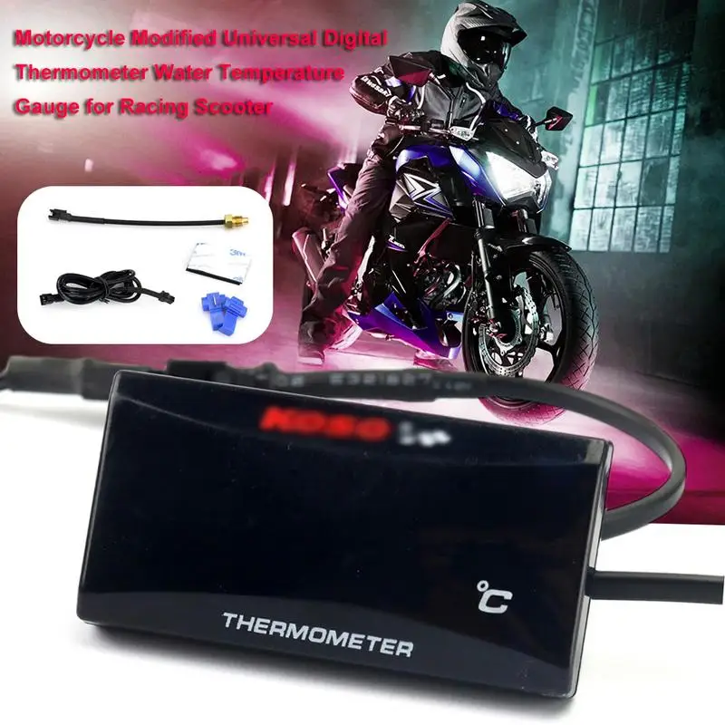 

Universal Motorcycle Modified Digital Thermometer Water Temp Temperature Gauge Meter for Racing Scooter Motorbike Thermometers