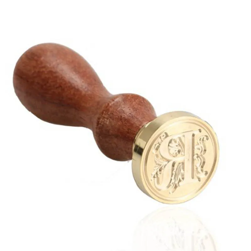  Vintage Multifunction Wooden Handle Seal Wax Stamp Envelope Seal Birthday Wedding Invitation Card S - 32988805165