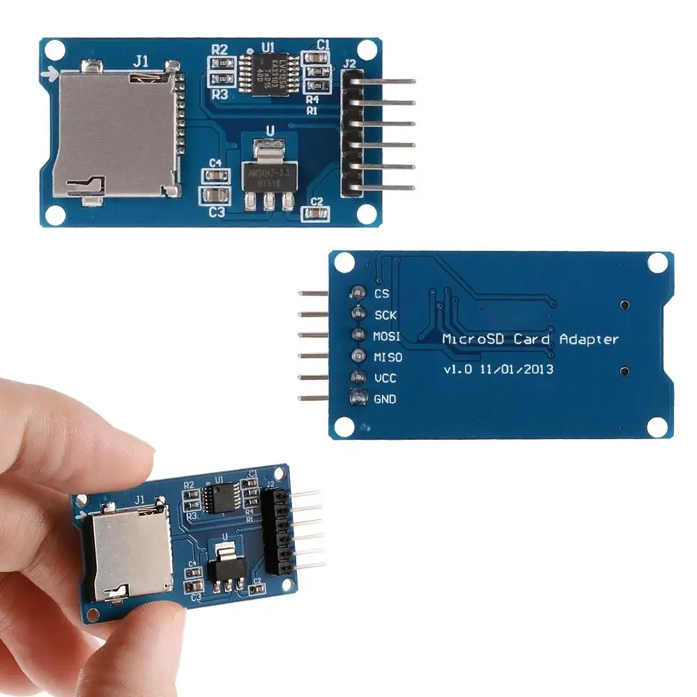 3x Micro-SD SDHC щит TF карта памяти Щит Модуль 6 Pin SPI для Arduino