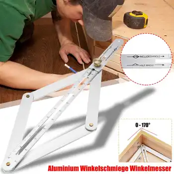 

15 Inch Universal Miter Angle Measuring Tool Ruler Frame Carbon Steel Protractor Multi-angle Measurement Woodworking Tools