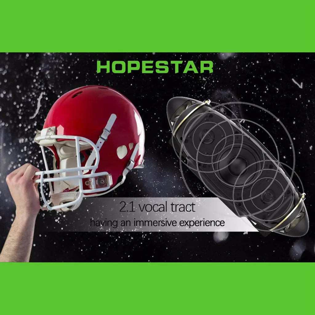 HOPESTAR H20 регби 30 Вт Bluetooth динамик Колонка ПК беспроводной портативный мини Водонепроницаемый мега бас стерео открытый сабвуфер Tf Usb