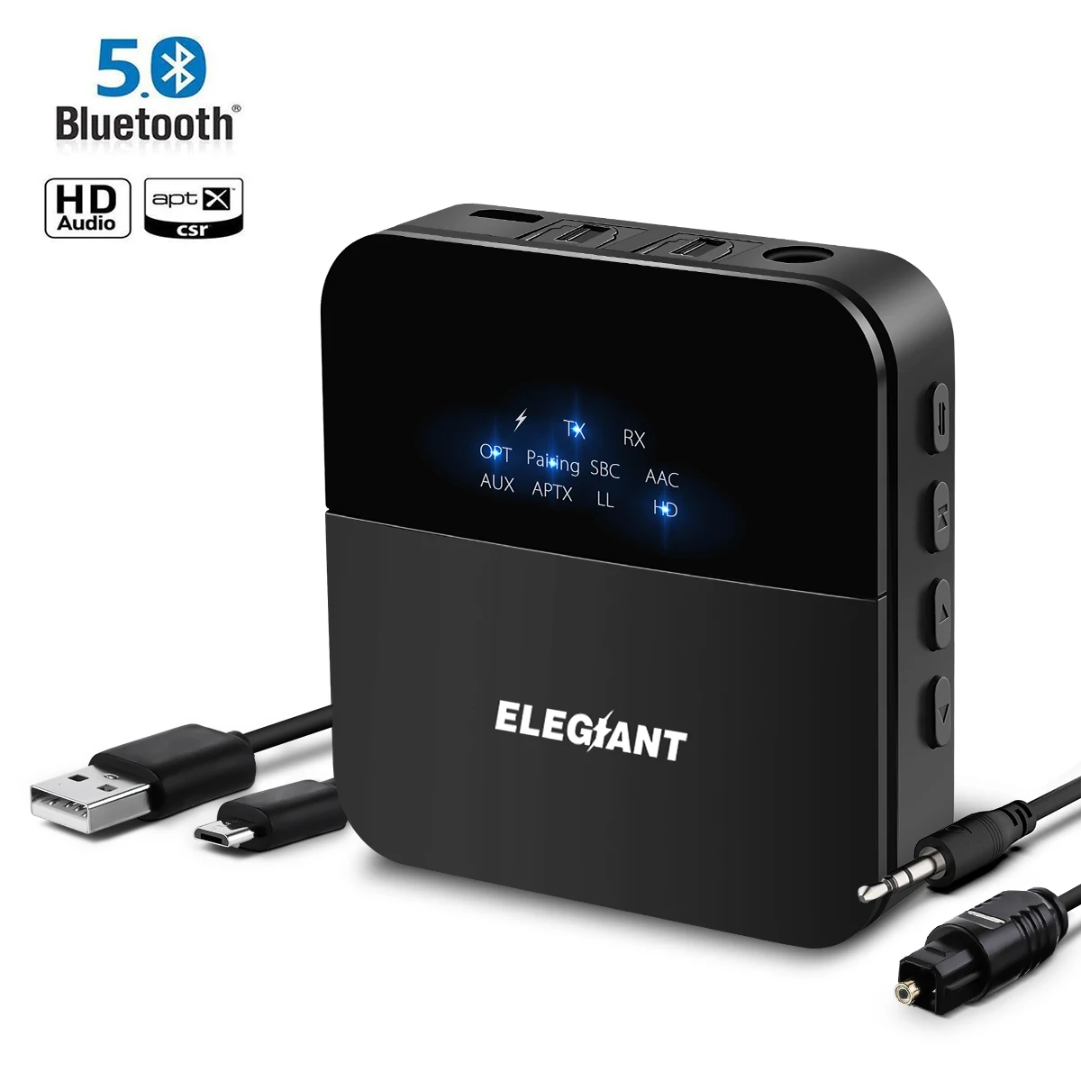 ELE беспроводной Bluetooth 5 0 передатчик приемник 3 мм HIFI музыкальный адаптер AUX RCA для