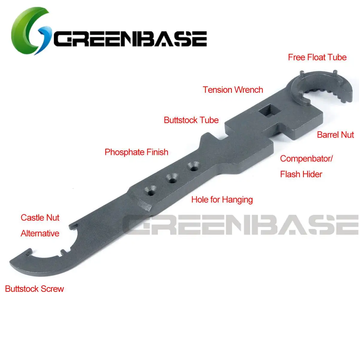 

Greenbase Armorer Wrench For AR15 Huandguard Tool Multi Function Armorer Wrench Combo Tool