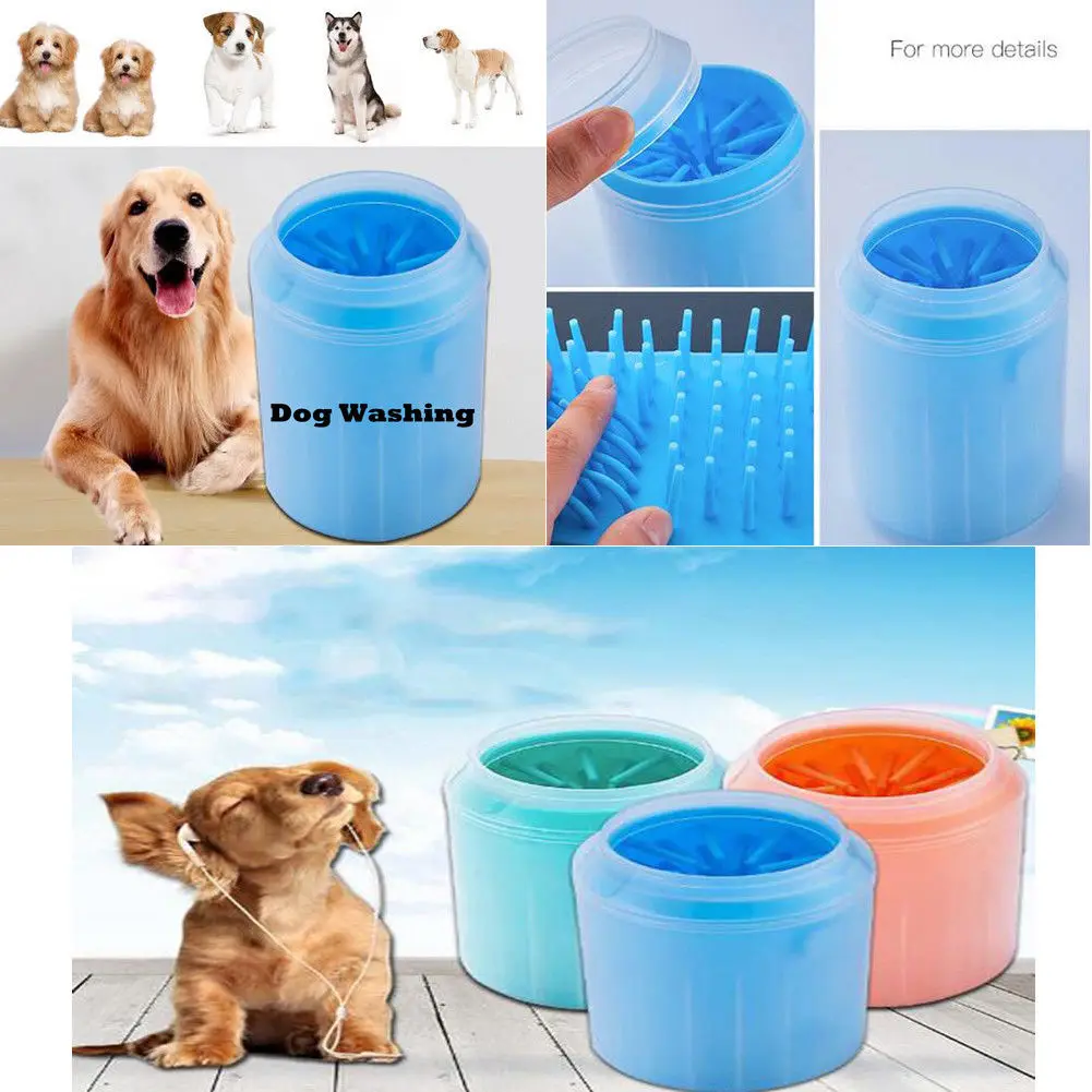 

Portable Dog Paw Cleaner Pet Cleaning Brush Cup Dog Foot Cleaner Feet Washer