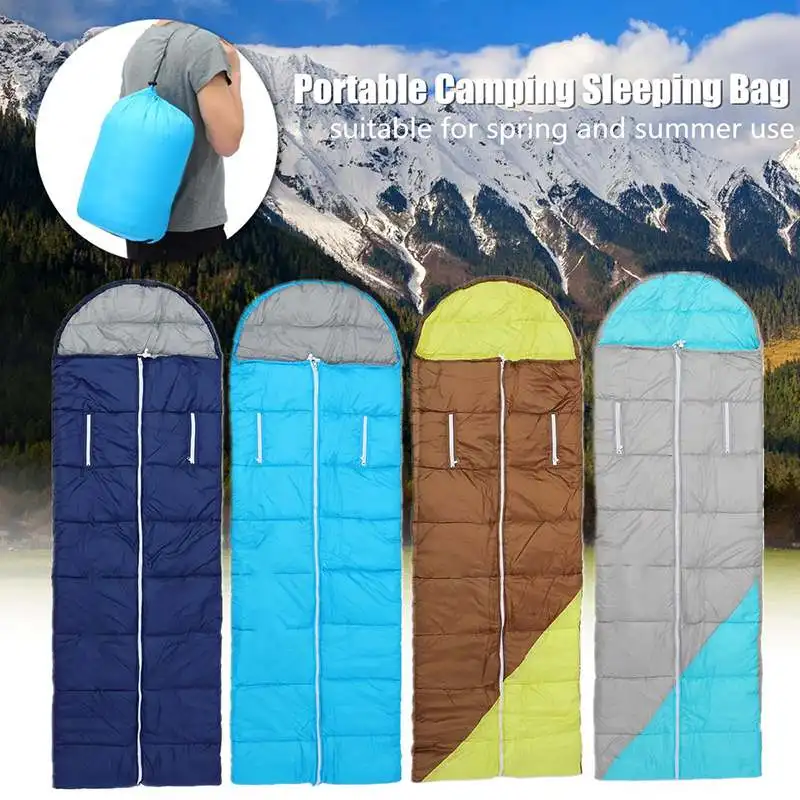 

4 Season Tour Sleeping Bags Camping Hiking Envelope Thermal Adult Sport Outdoor Travel Waterproof Winter Keep Warm Sleeping Bed