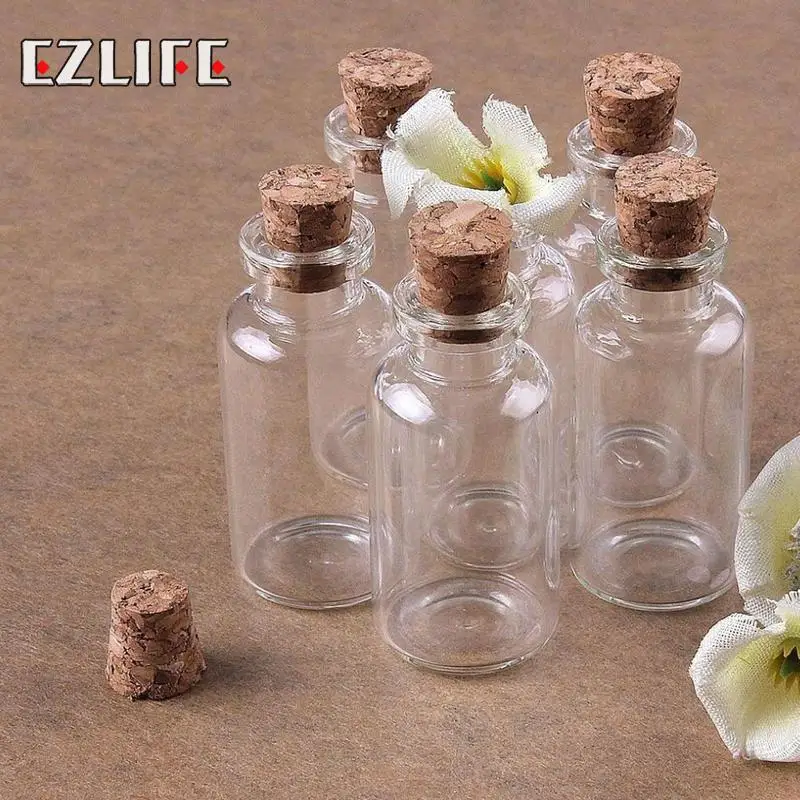 

1 Pcs Mini Bottle Small Mason Jar With Clear Cork Stopper Jars Glass Containers Wedding Jewelry Glass Drop Shipping