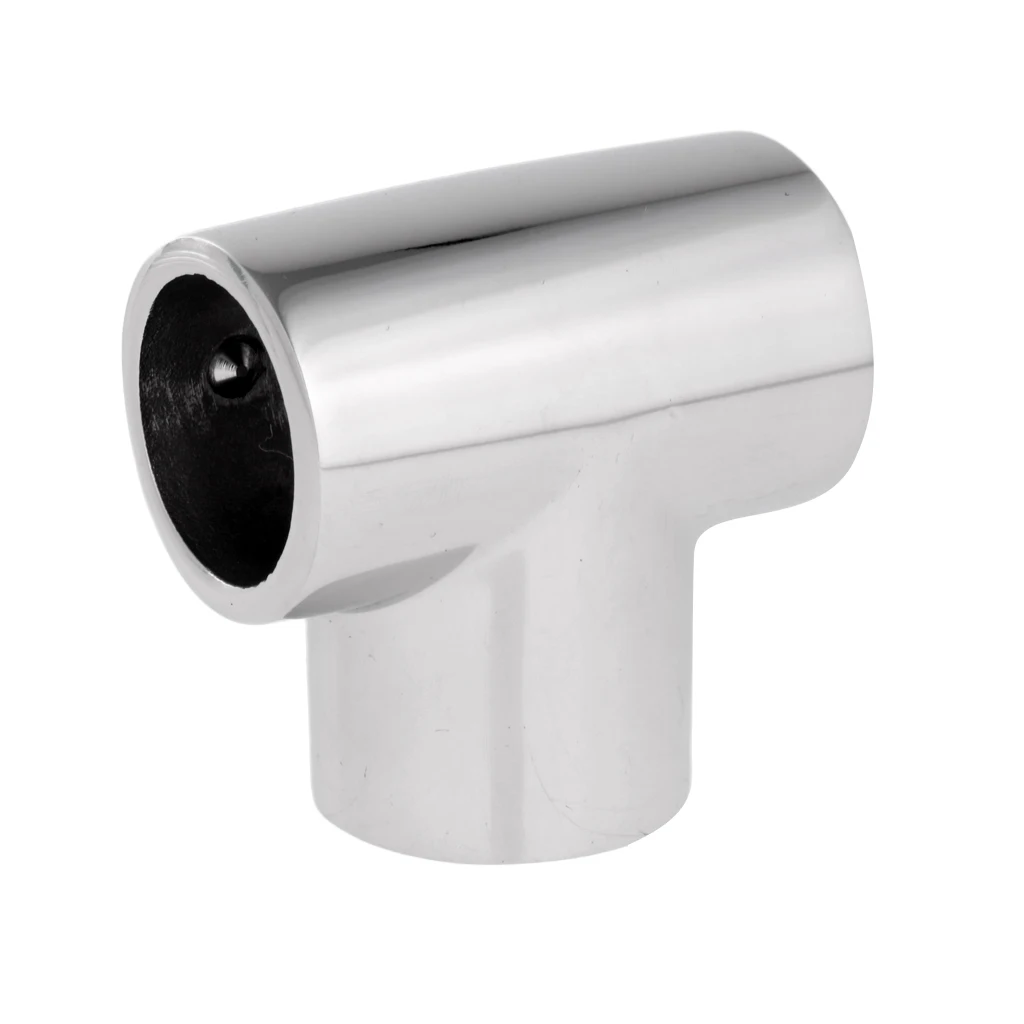 Polished Boat Yacht Deck Hand Rail 1 inch Tee Fittings - Marine Grade 316 Stainless Steel Polished Boat Yacht Deck Hand Rail 1 inch Tee Fittings - Marine Grade 316 Stainless Steel