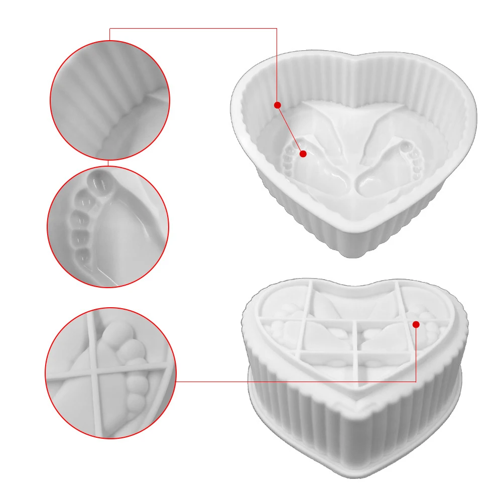 Силиконовая форма в форме сердца для маленьких ног, форма для торта, форма для выпечки, инструменты для украшения, аксессуары, BPA бесплатно